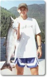 Picture of Dustin with Salmon